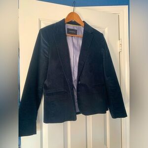 Banana Republic Factory Navy Velvet Blazer (size 8)